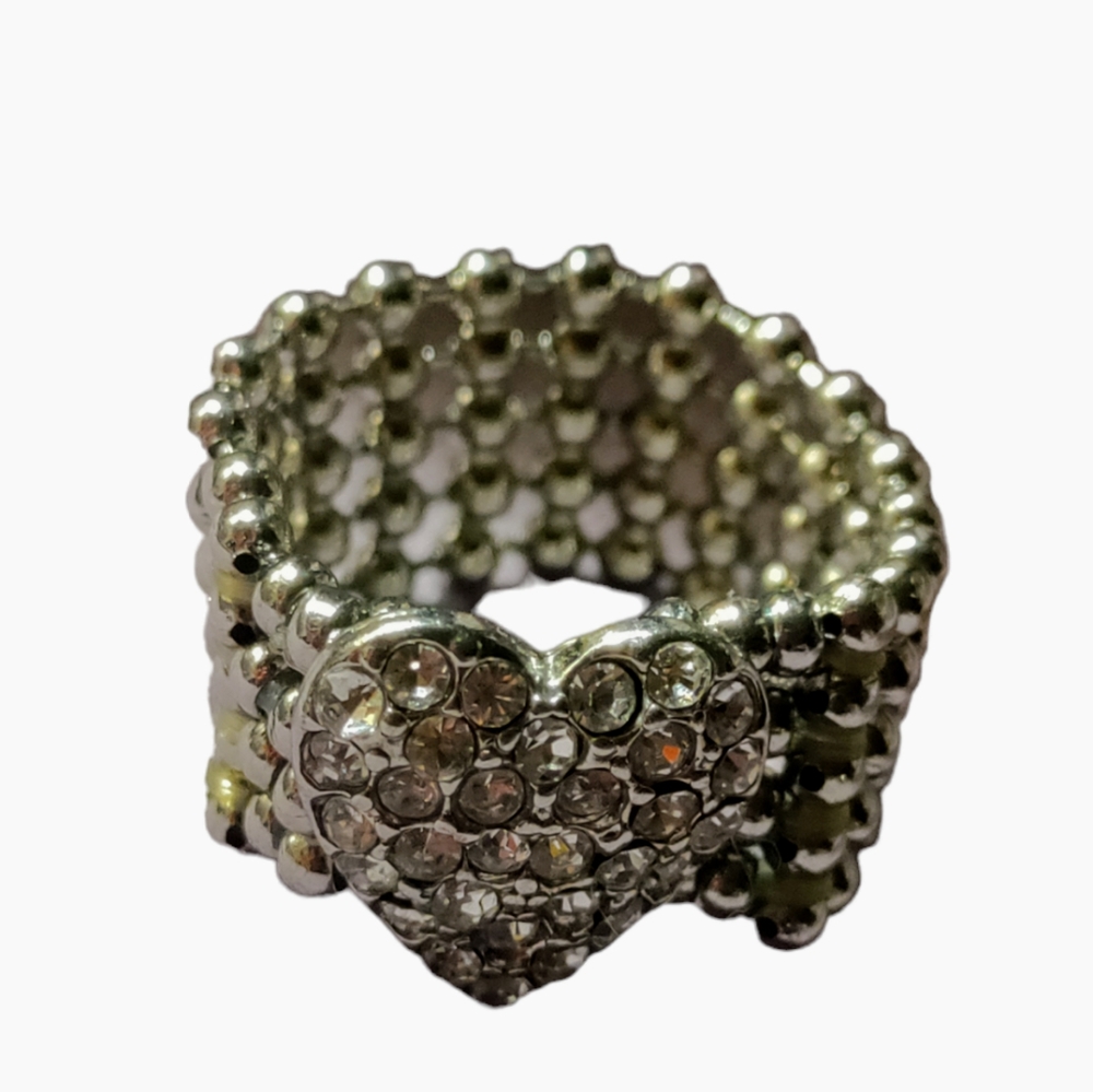 Stretch rhinestone ring - Picture 3 of 5